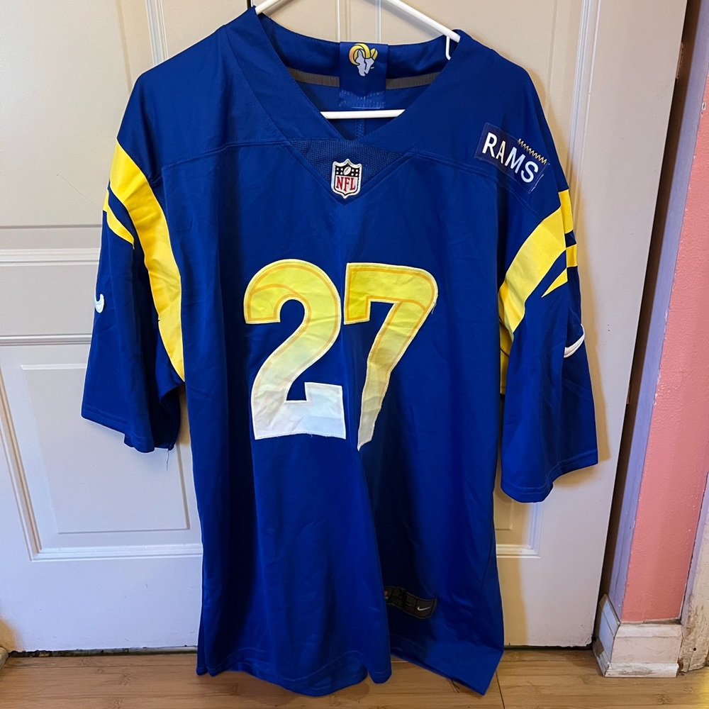 NFL Los Angeles Rams Blue and Yellow #27 Jersey